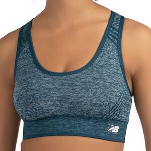 NEW BALANCE medium impact tropical green Wirefree cross back sports bra NWT